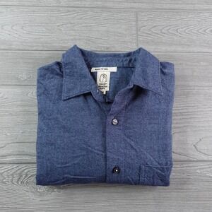 Hiroshi Kato The Ripper Shirt Men's Large Blue Double Gauze Cotton Made USA NWOT